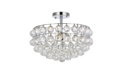 Savannah 3 Light 16 Inch Wide Flush Mount by Elegant - 1107F16