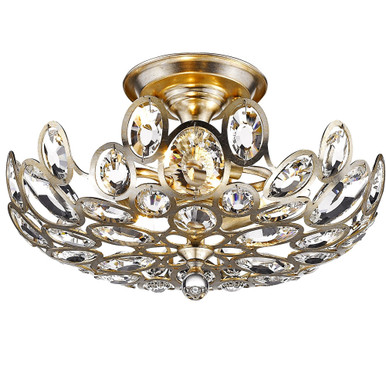 Sterling 3 Light 16 Inch Wide Flush Mount by Crystorama - 7583-dt