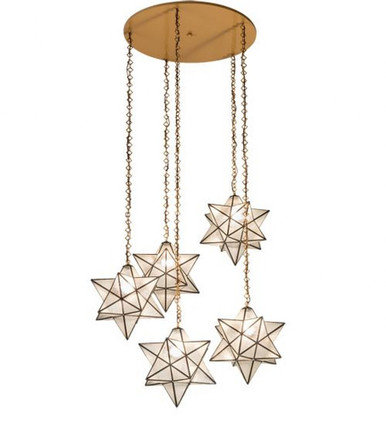 Moravian Star 5 Light Cascading Pendant 20 x 45 Inches by Meyda Tiffany - 234505