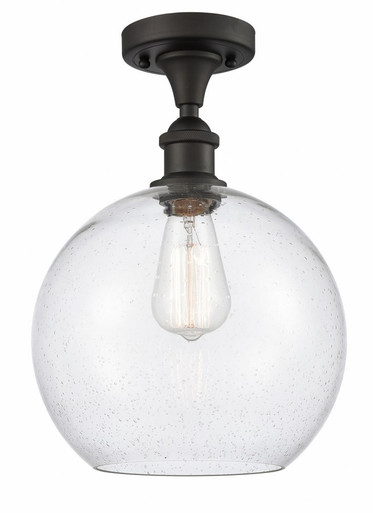 Athens 1 Light Semi Flush Mount 13.25 Inch and 10 Inch Wide by Innovations - 516-1C-OB-G124-10