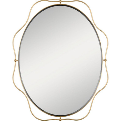 Sargasso Oval Mirror 30.25 Inch X 23.88 Inch Wide by Visual Comfort Studio - KSMR100GD