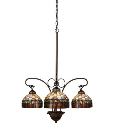 Tiffany Candice 3 Down Light Medium Chandelier By Meyda Tiffany - 19037