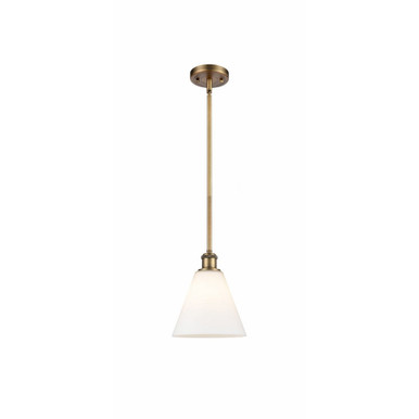 Berkshire Glass 1 Light Mini Pendant 10 Inch and 8 Inch Wide by Innovations - 516-1S-BB-GBC-81