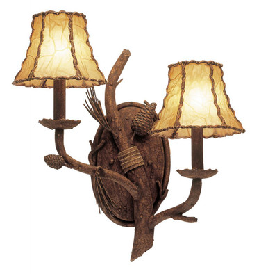 Ponderosa 2 Light Left Wall Sconce by Kalco - 3033PD/8045