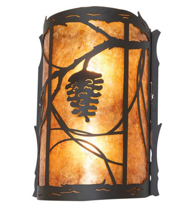Whispering Pines Center 2 Light Wall Sconce 14 x 10 Inches by Meyda Tiffany - 261022