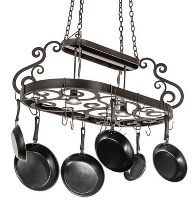 Neo 2 Light Pot Rack 20 Inches Tall and 24 Inch Wide by Meyda Tiffany - 218807