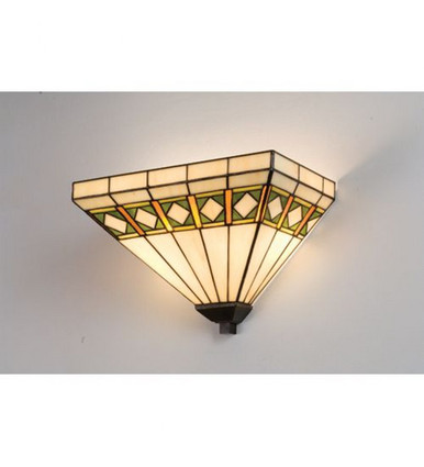 Diamond Band Mission 2 Light Wall Sconce 14 Inch Wide by Meyda Tiffany - 11109