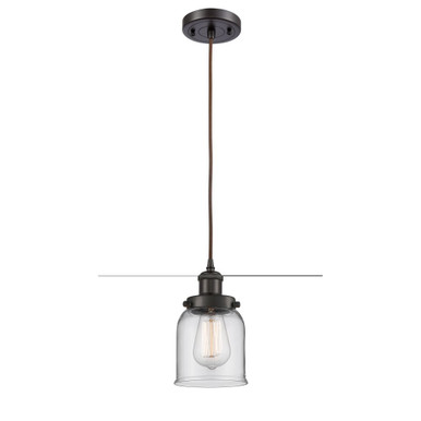 Bell 1 Light Cord hung Mini Pendant 10 Inch and 5 Inch Wide by Innovations - 916-1P-G5