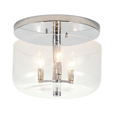 Rampart 3 Light 13 Inch Wide Flush Mount by Lucas and McKearn - FM80122PC-13