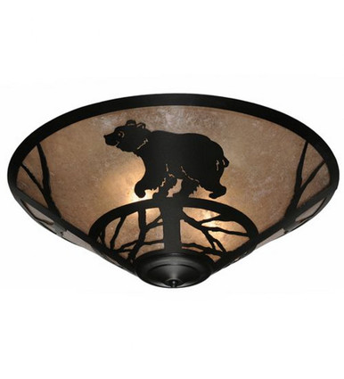 Happy Bear on the Loose 3 Light Flush Mount 8 x 22 In by Meyda Tiffany - 243441