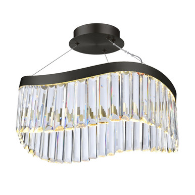 Jules 21W 1 LED Chandelier 8.5 Inch Tall and 19.3 Inch Wide by Artcraft - AC12206BK