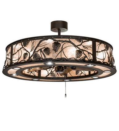 Whispering Pines 96W 8 LED Fandelier 22 In H and 45 In W by Meyda Tiffany - 250477