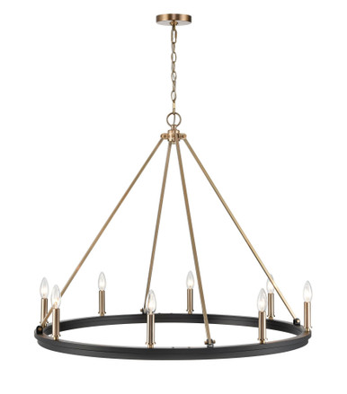 Carruth 8 Light Chandelier 30.2 Inch Tall and 36 Inch Wide by Millennium - 9508-MB/MG