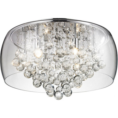 Glass-Encased Bubble Droplet 6 Light 16 Inch Wide Flush Mount by Matteo - M31004