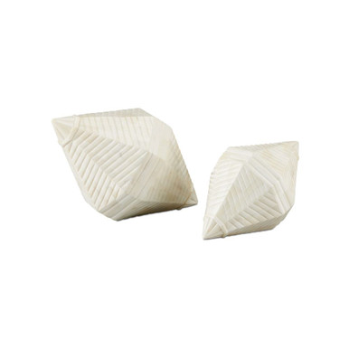 Pavi Bone Prism 11.25 Inch Sculpture (Set of 2) by Currey Company - 1200-0771