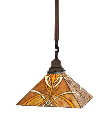 Glasgow Bungalow 48 Inch 1 Light Square Pendant by Meyda Tiffany - 49149