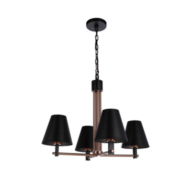 Blake 4 Light Chandelier 19.25 Inch Tall and 24 Inch Wide by Craftmade - 60924-FBSB