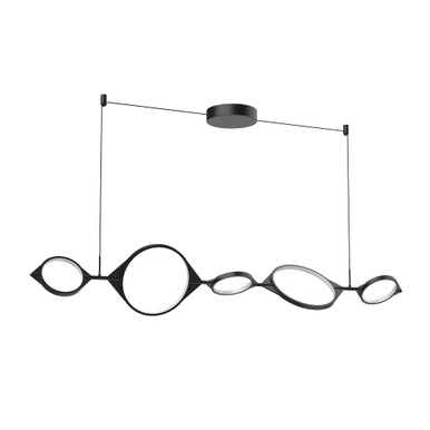 Serif 37W LED Linear Pendant 3.25 Inch Tall and 9.75 Inch Wide by Kuzco - LP84457-BK-UNV