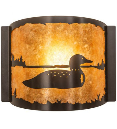 Loon 1 Light Right Wall Sconce 9.5 x 12 Inches by Meyda Tiffany - 211045