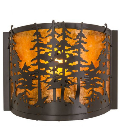 Tall Pines 1 Light Wall Sconce 9.5 x 12 Inches by Meyda Tiffany - 23824