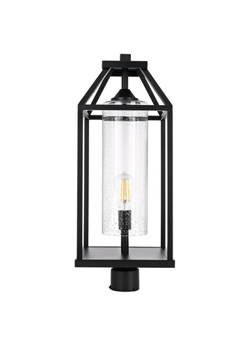 Zora 1 Light Outdoor Post Mount 26 Inch Tall and 10 Inch Wide by Elegant - OD606P26BK