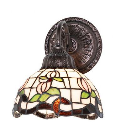 Roseborder 1 Light Wall Sconce 9.5 x 8 In by Meyda Tiffany 270866 - 270866