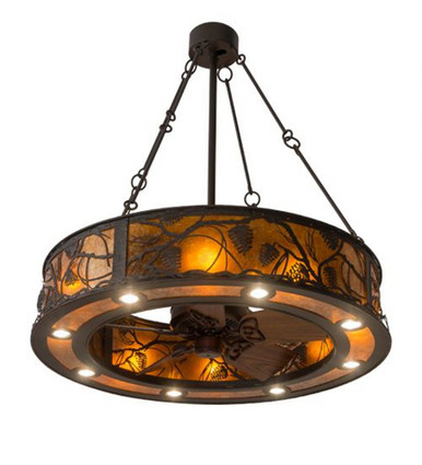 Whispering Pines 8 Light Fandelier 48 In H and 45 In W by Meyda Tiffany - 181388