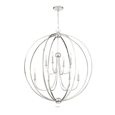 Sylvan Eight Light 2 Tier Chandelier Without Shade by Crystorama - 2246-pn_noshade