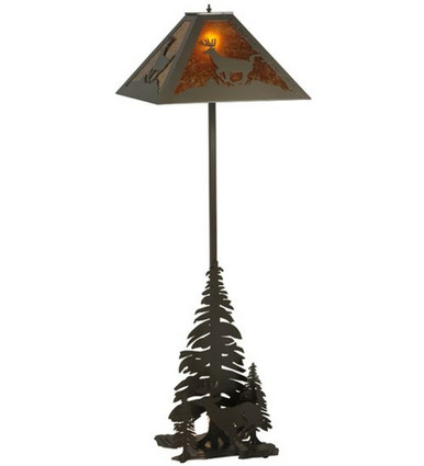 Lone Deer  1 Light Floor Lamp 72 Inch H and 34 Inch W by Meyda Tiffany - 137587