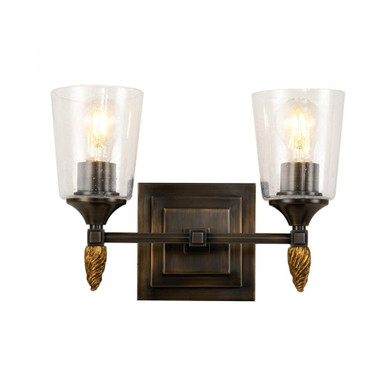 Vetiver 2 Light F2 Vanity Light 13.81 Inch Wide by Lucas and McKearn - BB1022D-F2