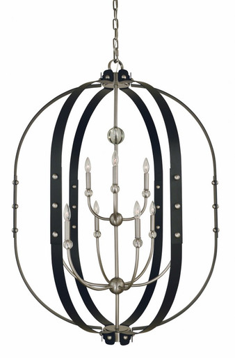 Urban Craftsman 9 Light Oversized Chandelier by Framburg - 5319 BN/MBLACK