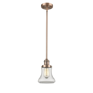 Bellmont 1 Light Stem Hung Mini Pendant 10 X 6.5 Inch Wide by Innovations - 201S-AC-G192