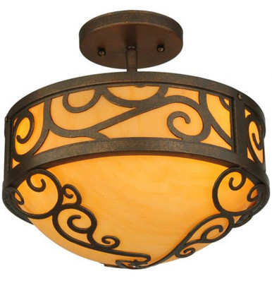 Lilliana 3 Light Semi Flush Mount 11 x 12 Inch by Meyda Tiffany - 137259