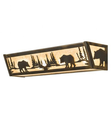 Bear at Lake 4 Light Bath Vanity 4.5 x 24 Inches by Meyda Tiffany 241273 - 241273