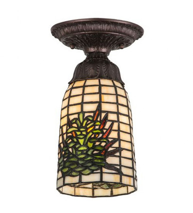 Pine Barons 1 Light 5.25 Inch Wide Flush Mount by Meyda Tiffany - 190970