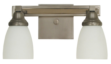 Mercer 2 Light Vanity Light 13.5 Inch Wide by Framburg - 4782 SP/PN