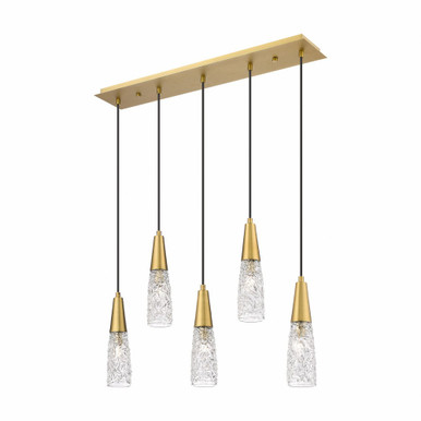 Amherst Brook 5 Light Cord Hung Island 32.5 Inch Wide by Innovations - 322-5I-3