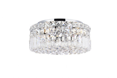 Maxime 4 Light 12 Inch Wide Flush Mount by Elegant V2030F12 - V2030F12