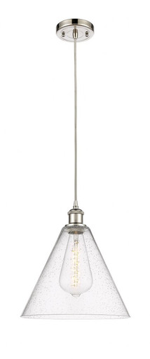 Berkshire Glass 1 Light Cord hung Mini Pendant 13 X 12 by Innovations - 516-1P-PN-GBC-124
