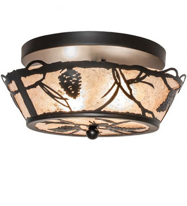 Whispering Pines 18W 2 LED Flush Mount 6.5 x 13 In by Meyda Tiffany - 245535