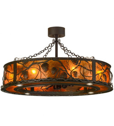 Whispering Pines 8 Light Fandelier 26 In H and 45 In W by Meyda Tiffany - 155105