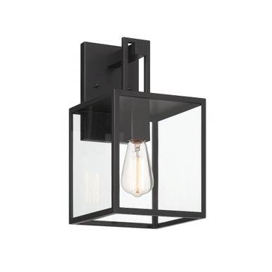 Preston 1 Light Outdoor Wall Lantern 14.75 Inch Tall by Designers Fountain - D297M-8EW-MB