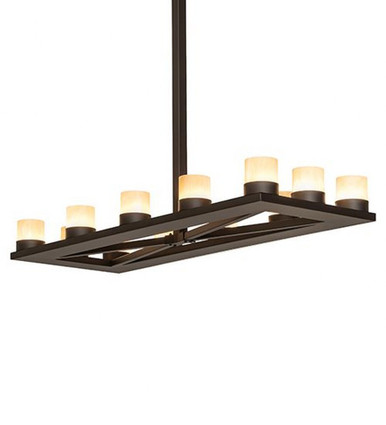Stratum 12 Light Oblong Chandelier 94 x 20 Inches Wide by Meyda Tiffany - 145638