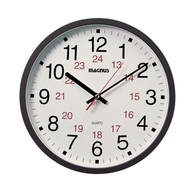 12 Inch Round Clock by Dainolite - 22502-bk
