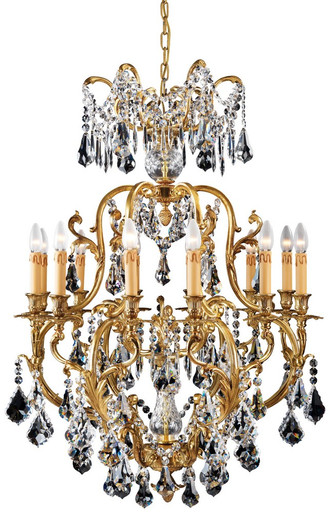 12 Light Large Crystal Chandelier by Minka Metropolitan - N9701