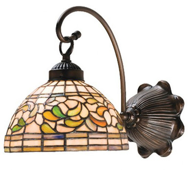 Tiffany Turning Leaf 1 Light Wall Sconce 10 Inch Tall by Meyda Tiffany - 18716