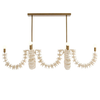 Kalama 8 Light Linear Chandelier 17 Inch Tall and 57 Inch Wide by Arteriors - DLS16