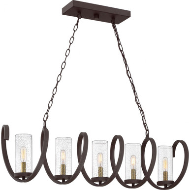 Tumult 5 Light Oversized Island Chandelier by Quoizel - TMT540WT