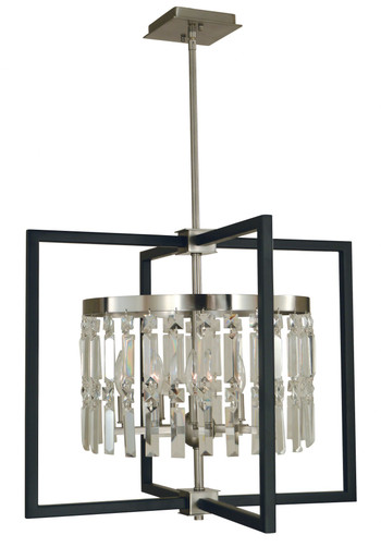 Hannah 5 Light Dining Chandelier 19 x 23 Inches by Framburg - 5335 BN/MBLACK