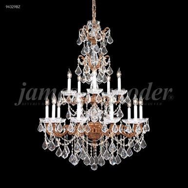 Madrid Cast Brass 15 Light Oversized Chandelier by James Moder - 94329